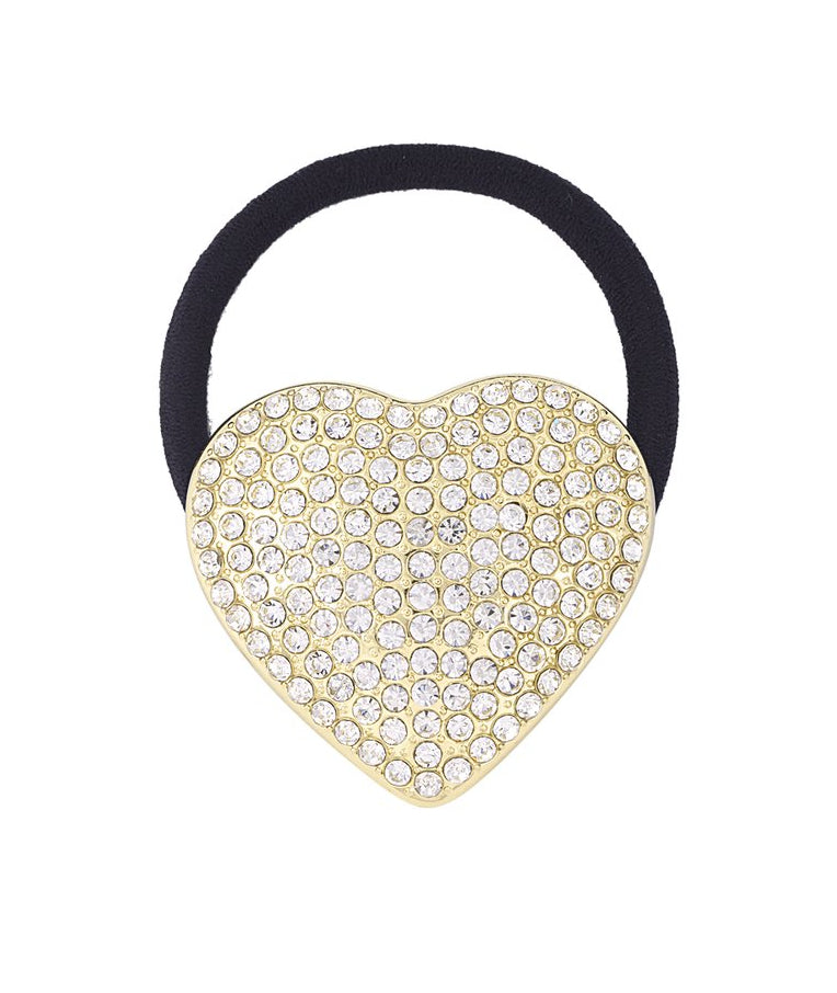 Hårelastik med Krystal-Hjerte 