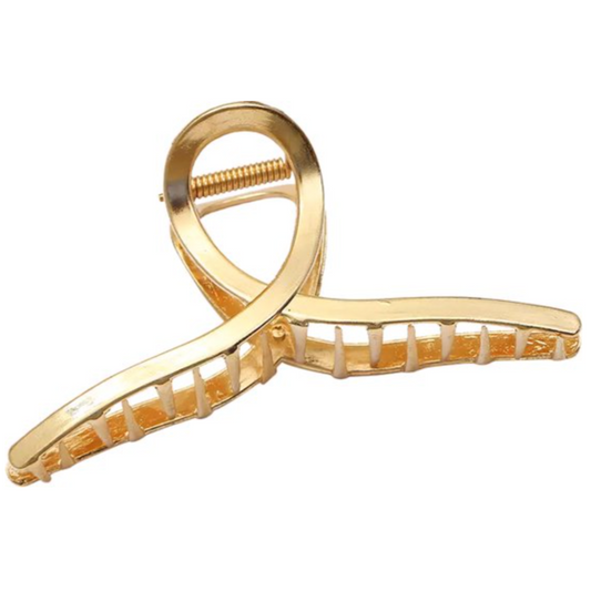 Gylden Metal-Hårklemme med Snoning