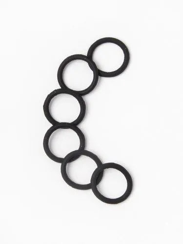 Små Gummi Mini-Elastikker - i Sort