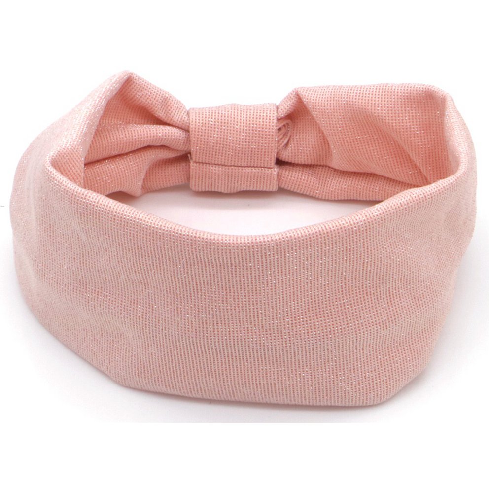 Bredt Hårbånd - i Lyserød med Glitter