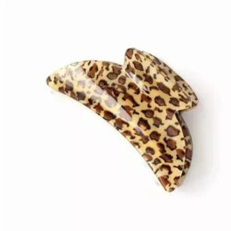 Stor Hårklemme i Leopard-print med Guldtænder