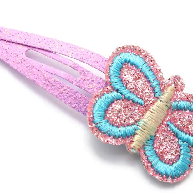 Glitter Hårspænder med Sommerfugle