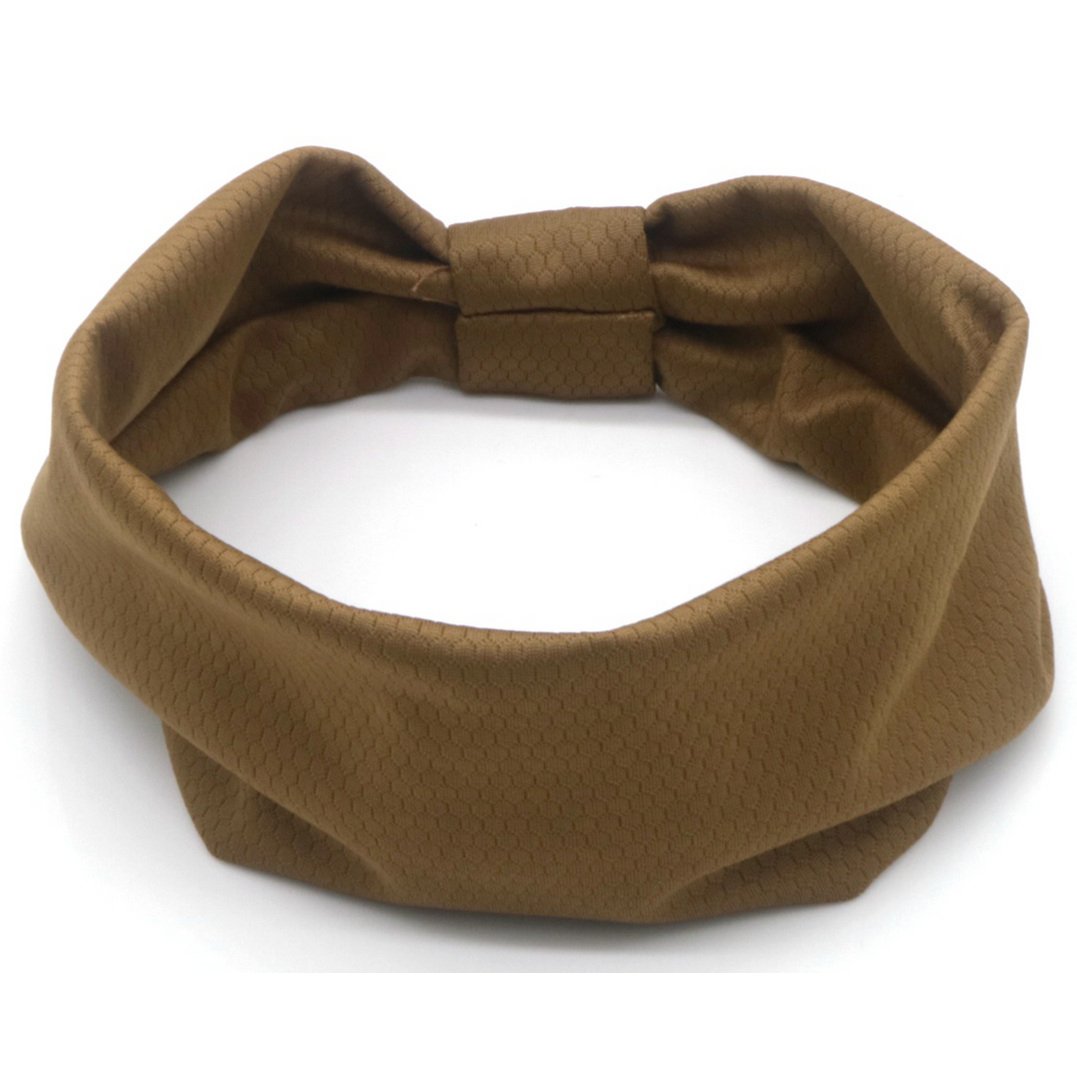 Bredt Hårbånd - i Brun