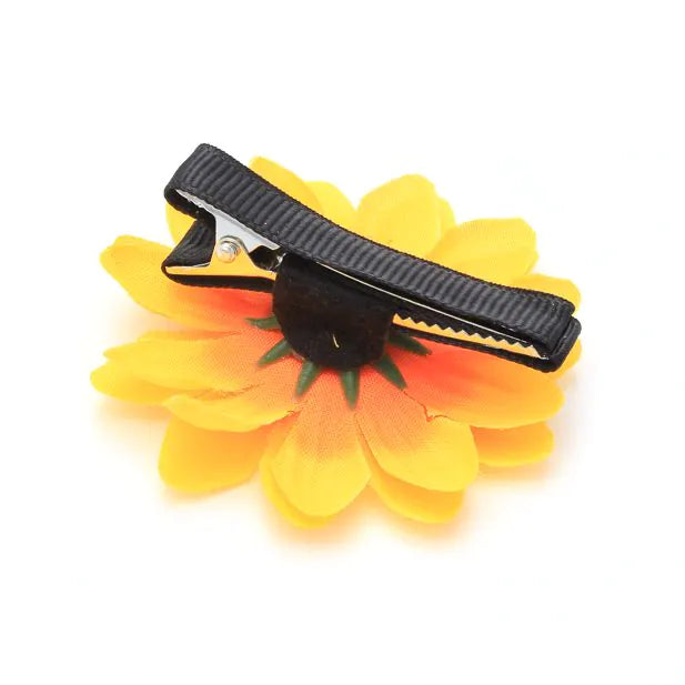 2 Hårklemmer med Gule Solsikke Blomster 