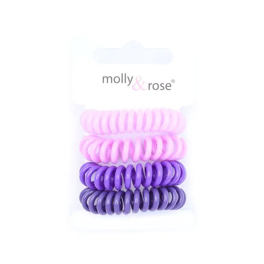 Gummi Spiral Elastikker i Lilla Farver