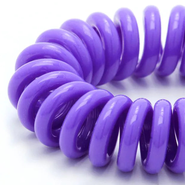 Gummi Spiral Elastikker i Lilla Farver
