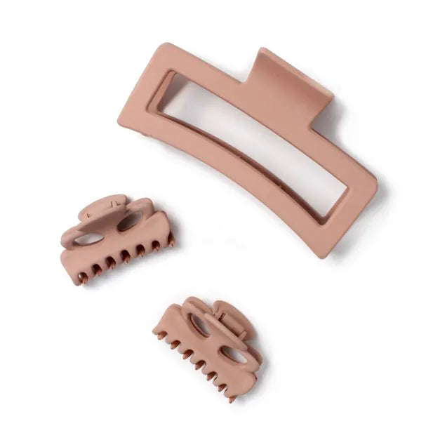 3 Stk Hårklemmer i Beige Farve
