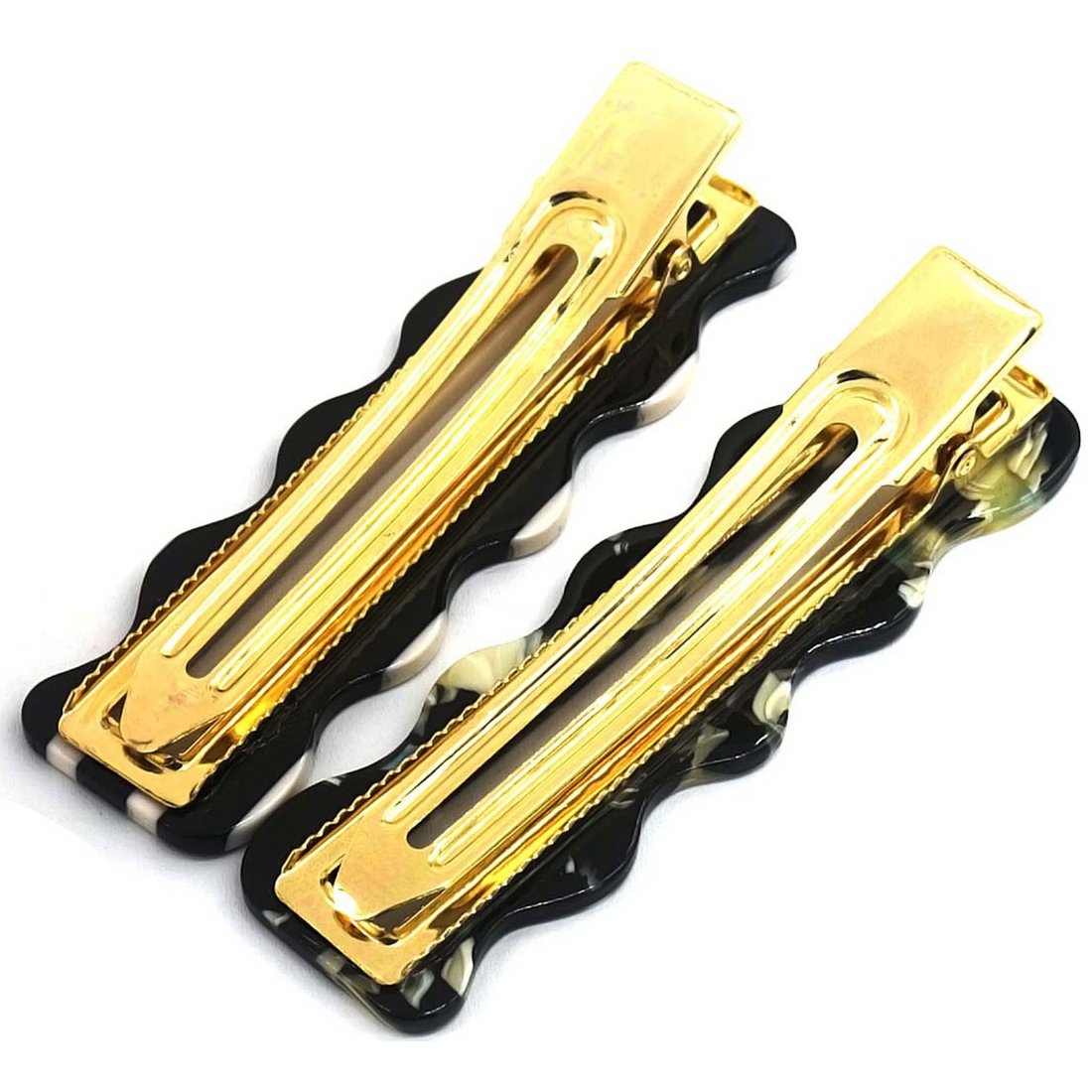 2 Store Næbklemmer - Bølget & Stribet Design