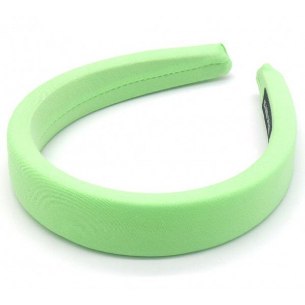 Lysegrøn Hårbøjle - Polstret