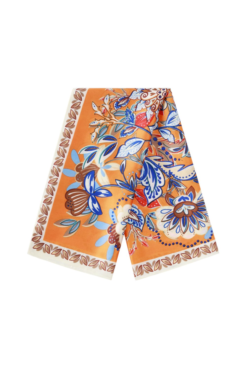 Scarf with Floral Print in Fresh Colors