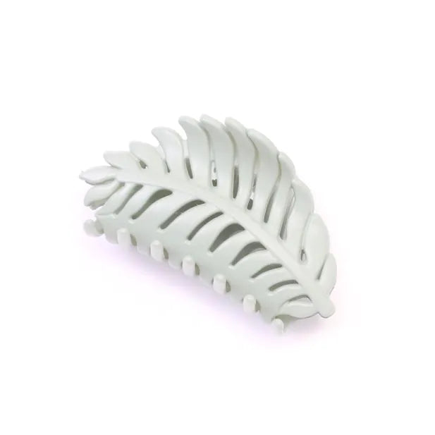 Hair Clip in Leaf Design - in Light Green