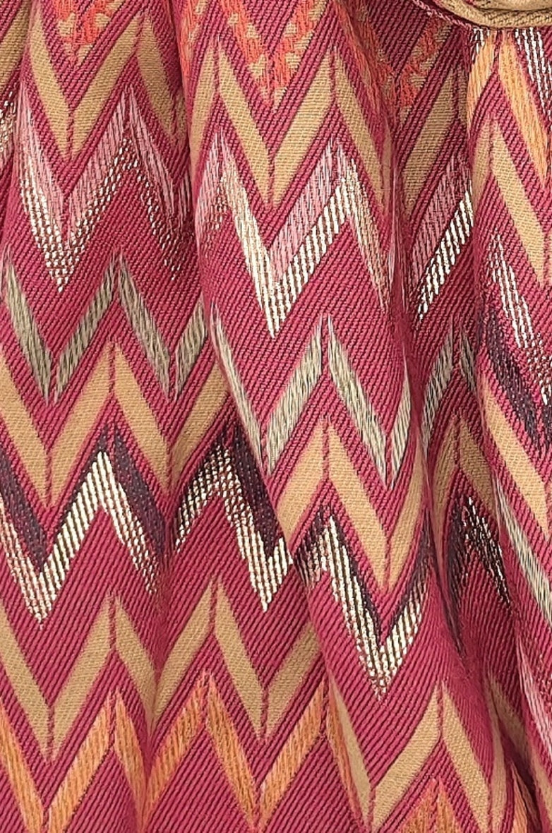 Stort Tørklæde med Uld - Vævet Mønster i Flotte Farver