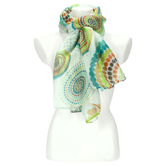 Scarf with Circle Pattern in Beautiful Colors