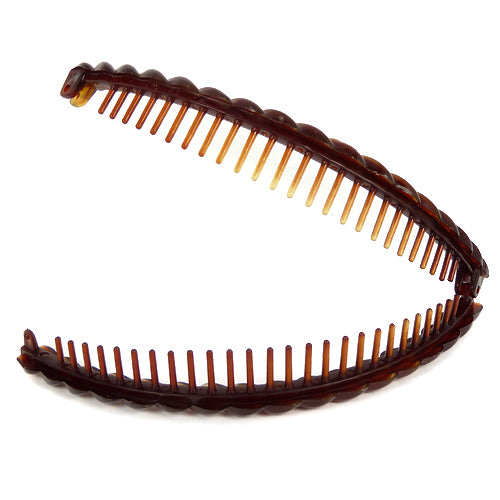 Long Banana Hair Clip - in Brown