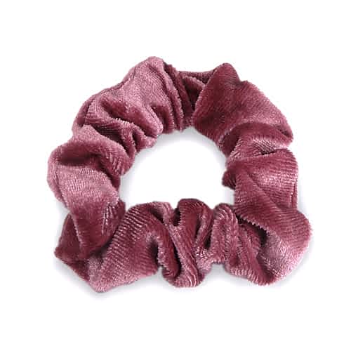 Scrunchie Hårelastik i Blødt Velour - i Rosa - SofiaGaver.dk