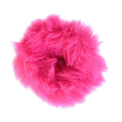 Scrunchie i Blødt Plys - i Pink - SofiaGaver.dk