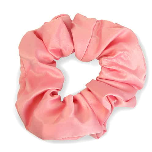 Scrunchie Hårelastik i Lyserød Satin - SofiaGaver.dk