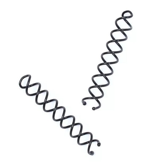 Spiral Hårnåle - i Sort Farve - 7.5 cm - SofiaGaver.dk