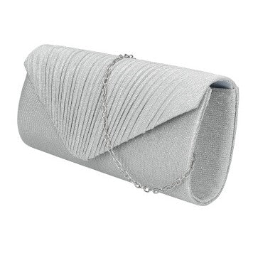 Beautiful Clutch Bag - in Silver with Glitter